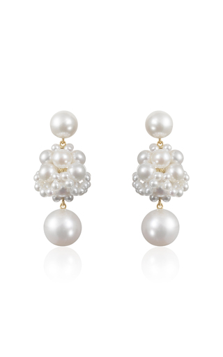 Dora 14K Yellow Gold Pearl Earrings
